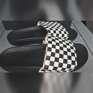 Vans checkered slides sz 11 men's